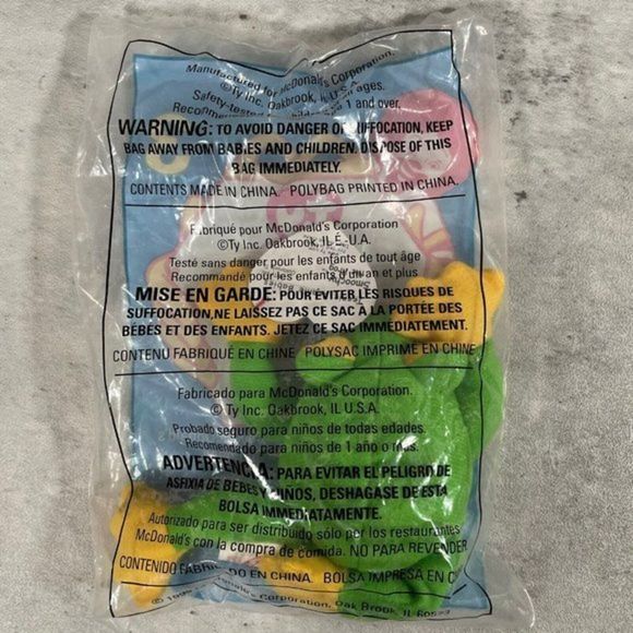 UNOPENED Retired 1999 TY Teenie Beanie Babies‎ Smoochy The Frog #3 McDonalds - Picture 3 of 4